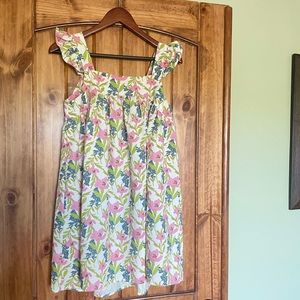 Vintage style bright floral baby doll dress